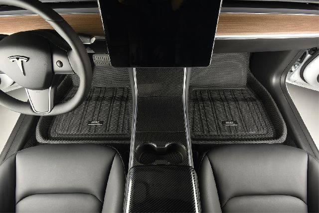 2024 Tesla 3 Floor Mat Set - Front and Rear (3D MAXpider)
