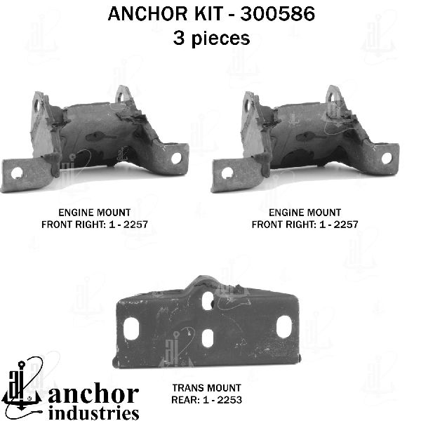 1967-1971 Mercury Cougar Engine Mount Kit (Anchor)