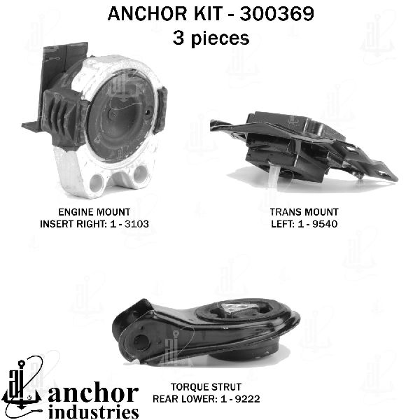 2010-2013 Mazda 3 Engine Mount Kit (Anchor)