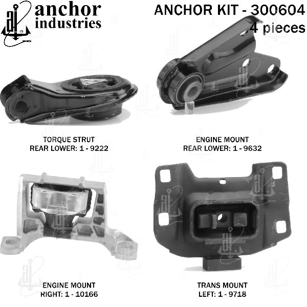 2008-2010 Mazda 5 Engine Mount Kit (Anchor)