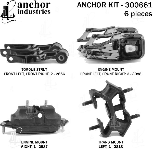 2006-2008 Pontiac Grand Prix Engine Mount Kit (Anchor)