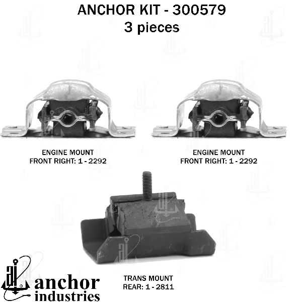 1991-1992 Chevrolet G30 Engine Mount Kit (Anchor)