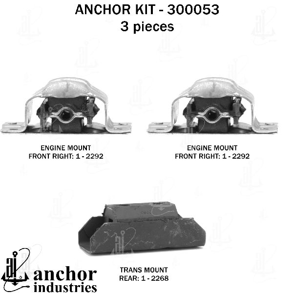1974-1977 Pontiac Grand Prix Engine Mount Kit (Anchor)