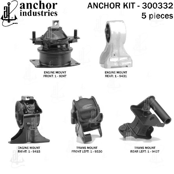 2007 Honda Odyssey Engine Mount Kit (Anchor)