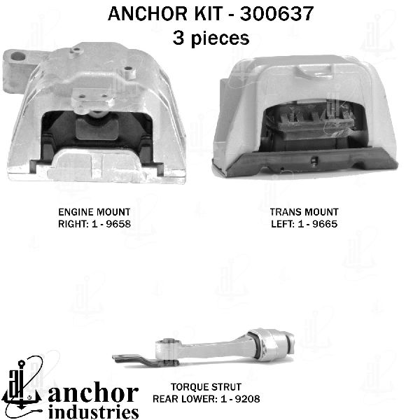 2000-2005 Volkswagen Jetta Engine Mount Kit (Anchor)