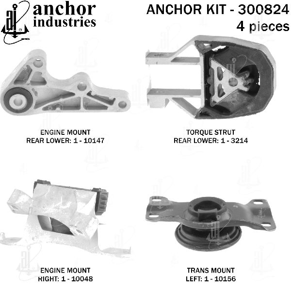 2007-2012 Volvo S40 Engine Mount Kit (Anchor)