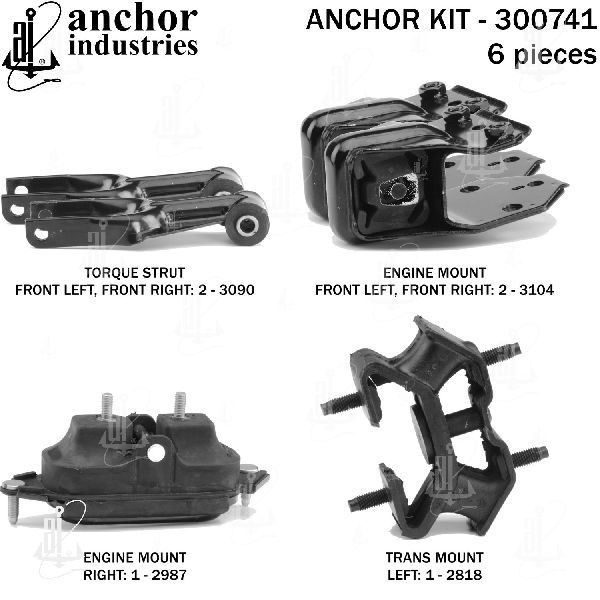 2006-2007 Chevrolet Monte Carlo Engine Mount Kit (Anchor)