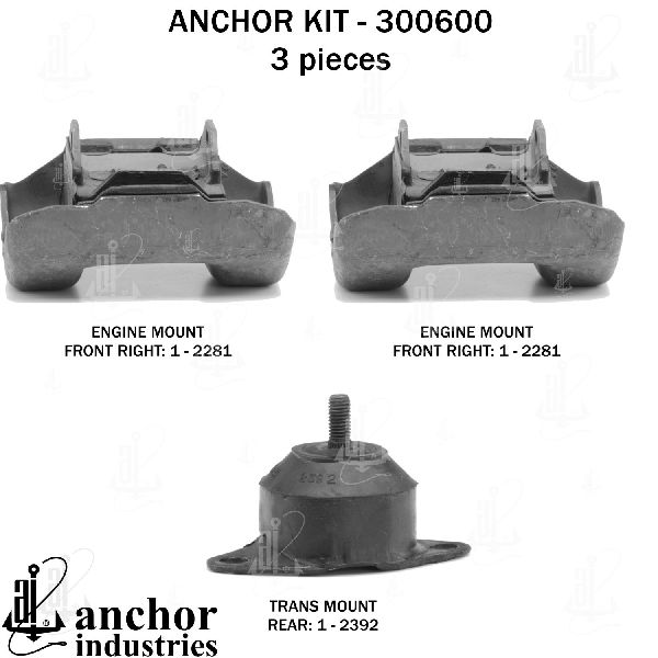 1980 Pontiac Parisienne Engine Mount Kit (Anchor)
