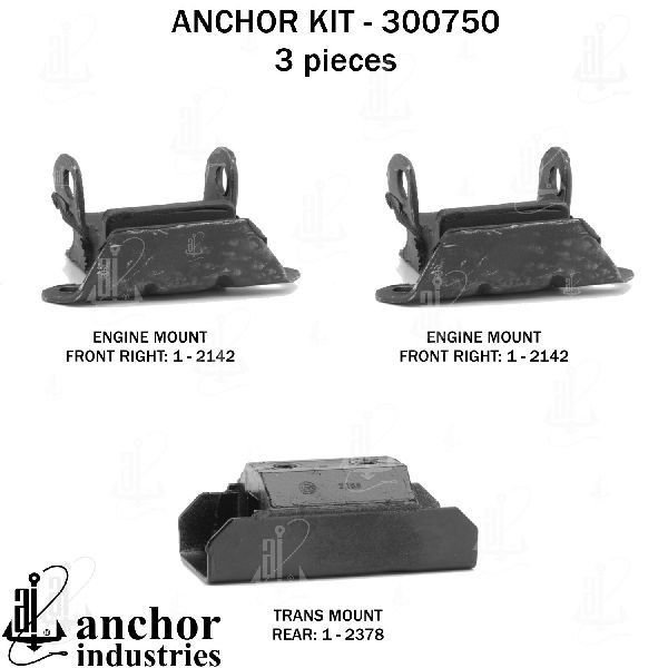 1963-1968 Chevrolet Chevy II Engine Mount Kit (Anchor)