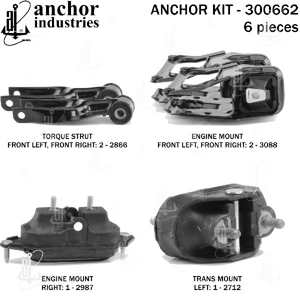 2004-2008 Pontiac Grand Prix Engine Mount Kit (Anchor)