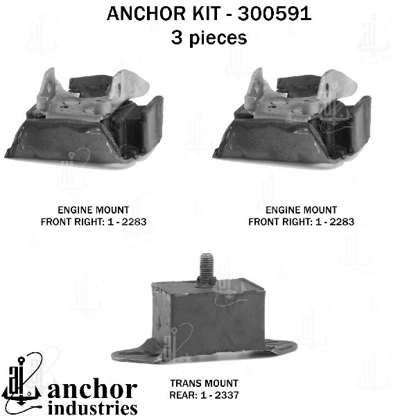 1971 Chevrolet Caprice Engine Mount Kit (Anchor)