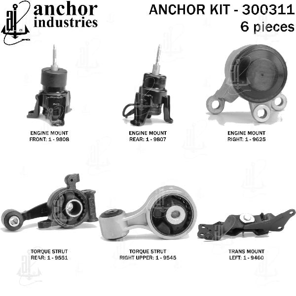 2007-2012 Nissan Altima Engine Mount Kit (Anchor)