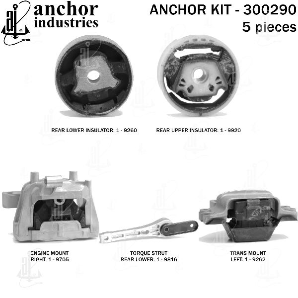 2009-2017 Volkswagen Tiguan Engine Mount Kit (Anchor)