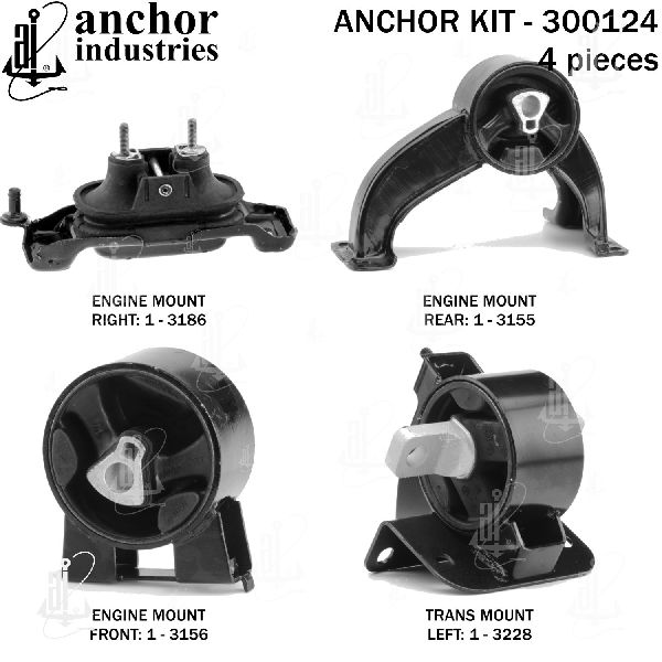 2008-2010 Chrysler Town &amp; Country Engine Mount Kit (Anchor)
