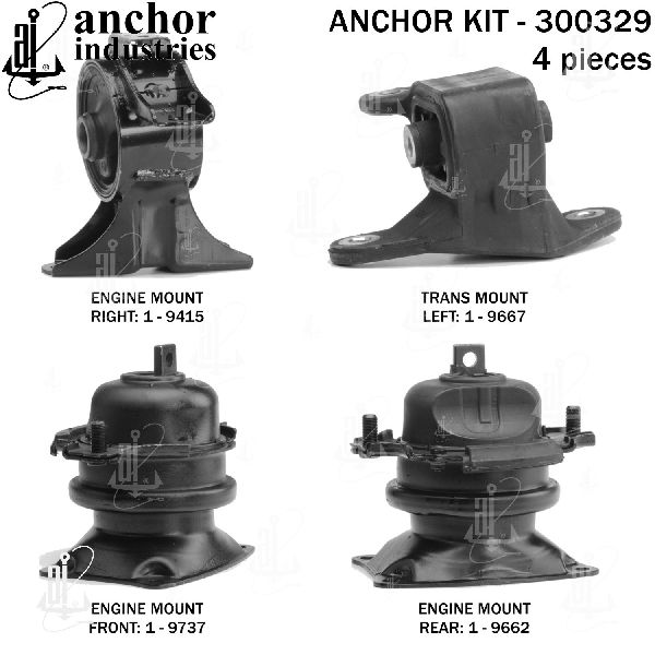 2011-2016 Honda Odyssey Engine Mount Kit (Anchor)