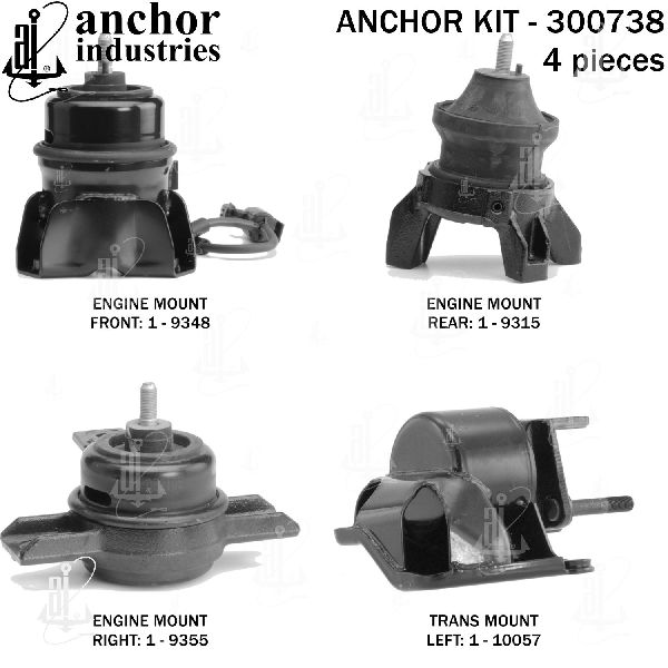 2007-2009 Hyundai Santa Fe Engine Mount Kit (Anchor)