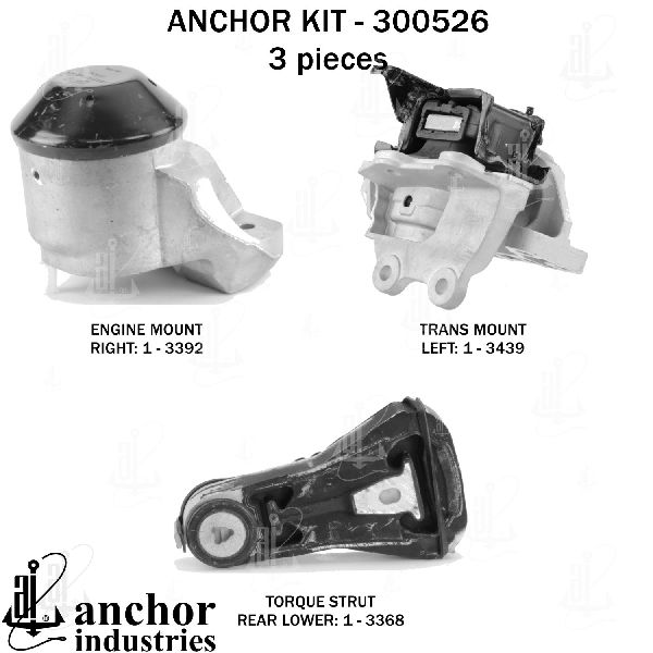 2016-2019 Ford Police Interceptor Utility Engine Mount Kit (Anchor)