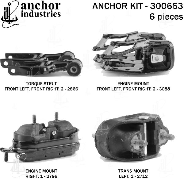 1997-2003 Pontiac Grand Prix Engine Mount Kit (Anchor)