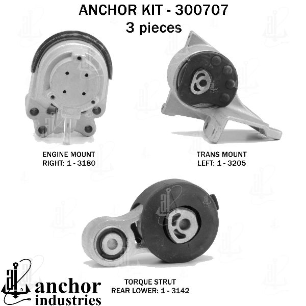 2009-2012 Ford Flex Engine Mount Kit (Anchor)
