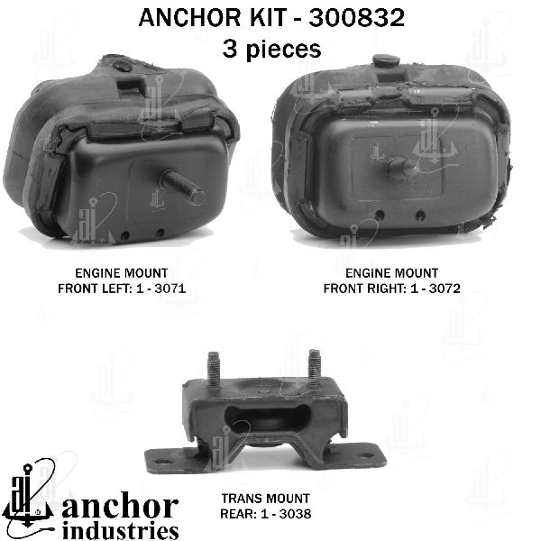 2003-2008 Lincoln Town Car Engine Mount Kit (Anchor)