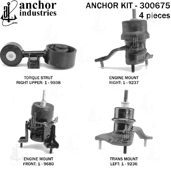 2007-2009 Toyota Camry Engine Mount Kit (Anchor)