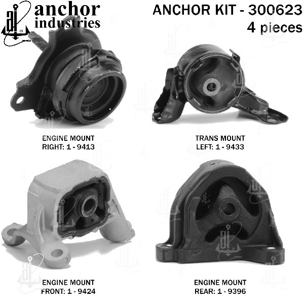 2002-2006 Acura RSX Engine Mount Kit (Anchor)