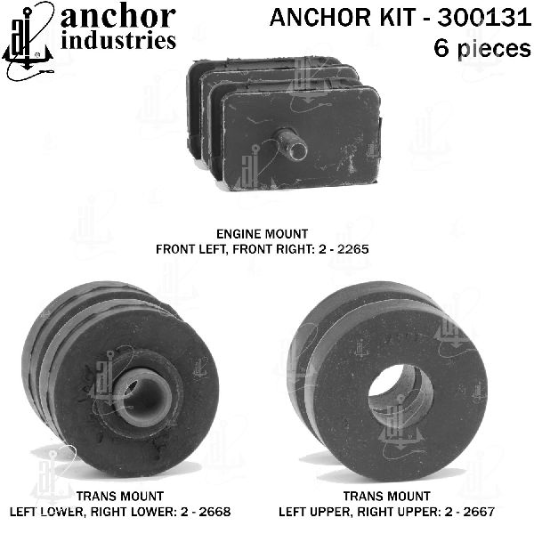 1975-1978 Dodge W300 Engine Mount Kit (Anchor)
