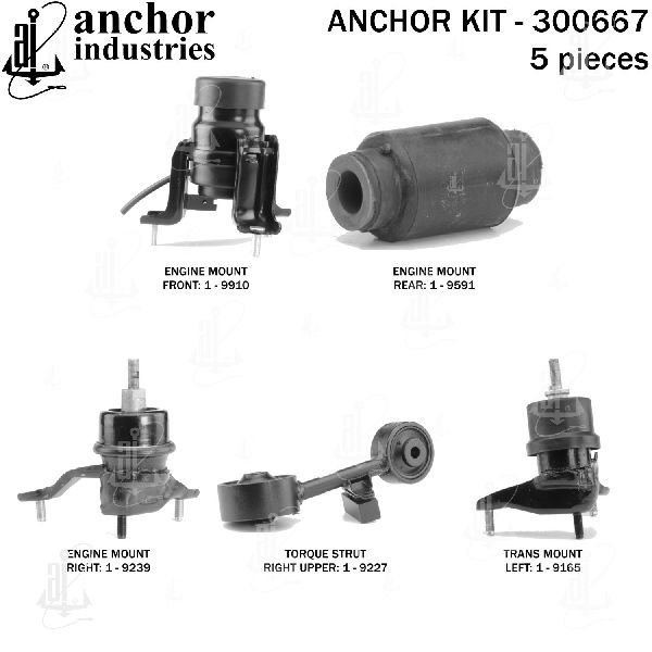 2001-2003 Toyota Highlander Engine Mount Kit (Anchor)