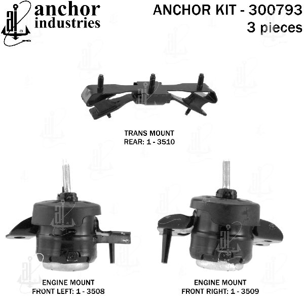 2018-2022 Jeep Wrangler Engine Mount Kit (Anchor)