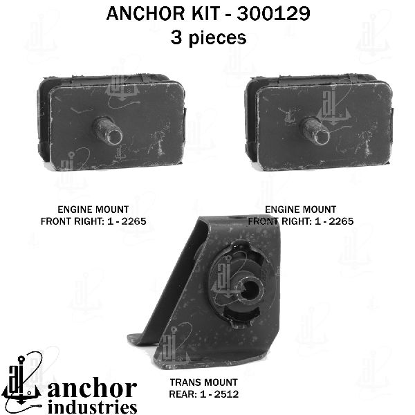 1973-1978 Dodge CB300 Engine Mount Kit (Anchor)