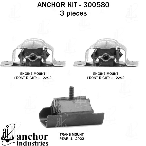 1991-1999 GMC P3500 Engine Mount Kit (Anchor)
