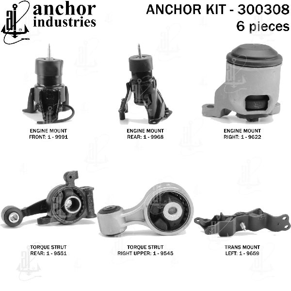 2009-2014 Nissan Murano Engine Mount Kit (Anchor)