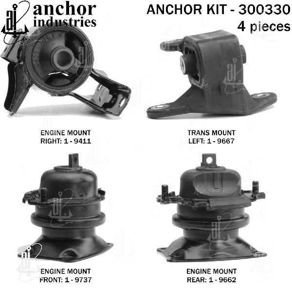 2017 Honda Odyssey Engine Mount Kit (Anchor)