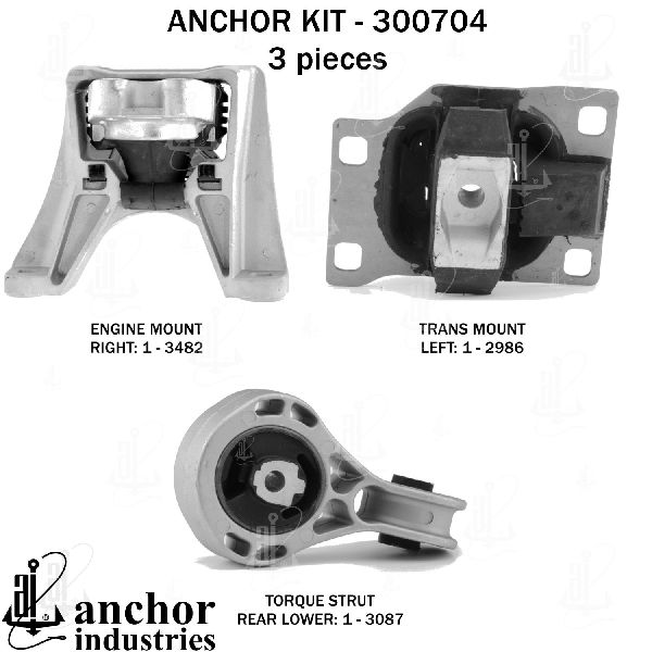 2008-2011 Ford Focus Engine Mount Kit (Anchor)