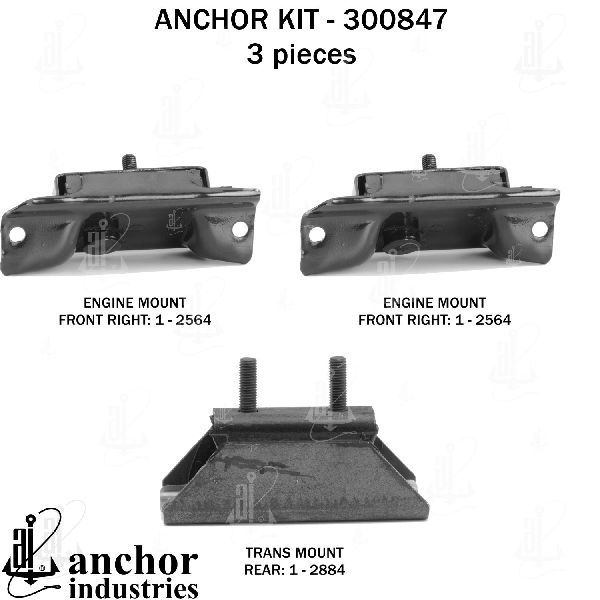 1995-1997 Ford F-350 Engine Mount Kit (Anchor)