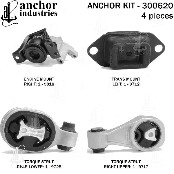 2011-2012 Nissan Juke Engine Mount Kit (Anchor)