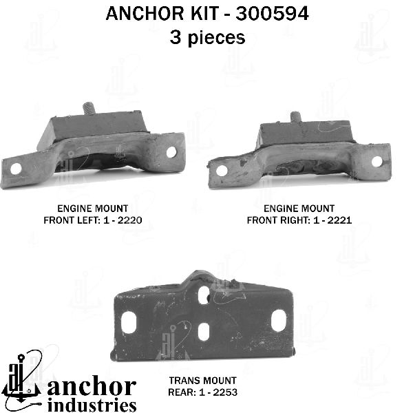1964-1965 Mercury Comet Engine Mount Kit (Anchor)
