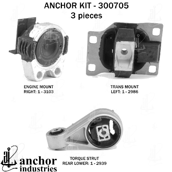 2003-2007 Ford Focus Engine Mount Kit (Anchor)