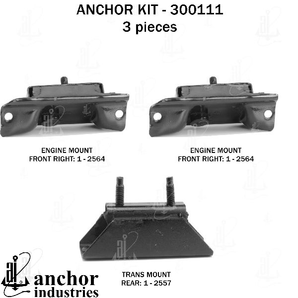 1987-1993 Ford F-350 Engine Mount Kit (Anchor)