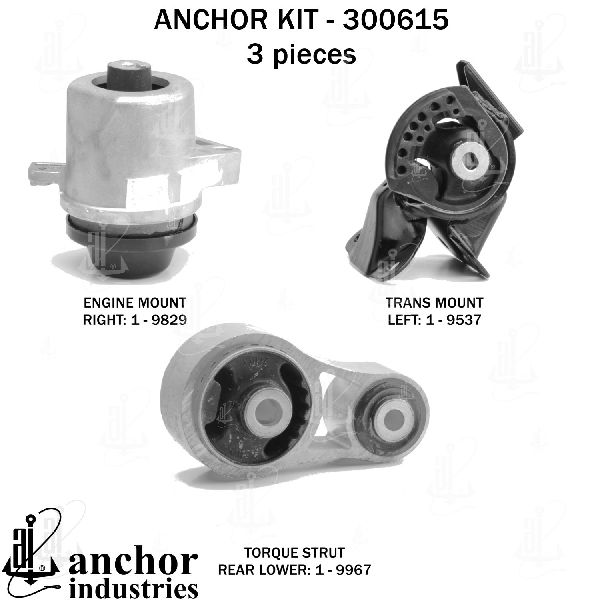 2008-2012 Mazda CX-7 Engine Mount Kit (Anchor)
