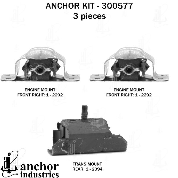 1987-1992 Pontiac Firebird Engine Mount Kit (Anchor)