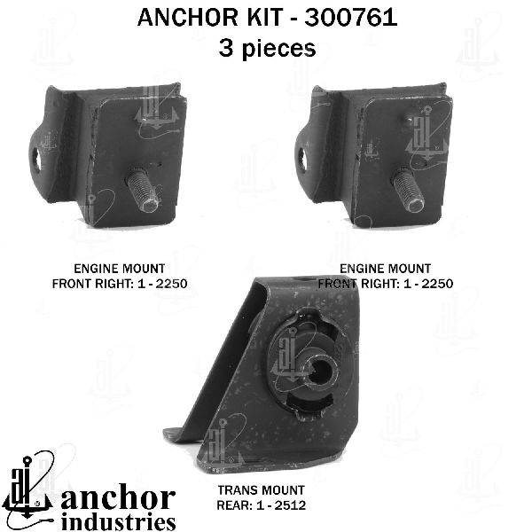 1969-1973 Plymouth Fury Engine Mount Kit (Anchor)