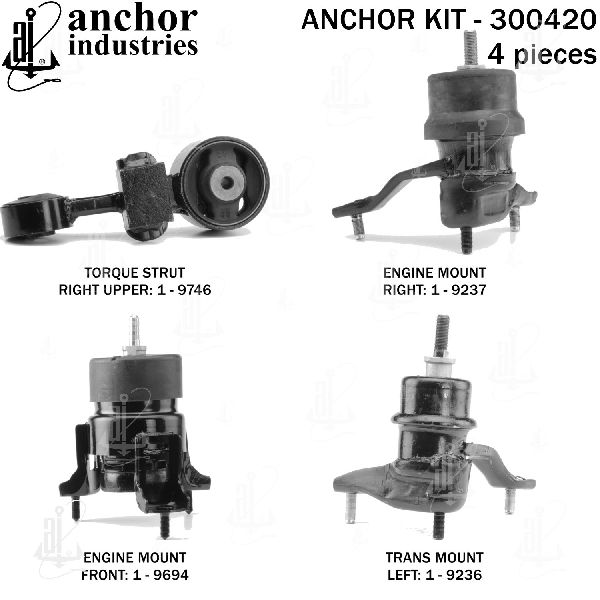 2011-2013 Toyota Sienna Engine Mount Kit (Anchor)