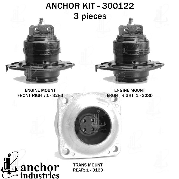 2012-2014 Chrysler 300 Engine Mount Kit (Anchor)