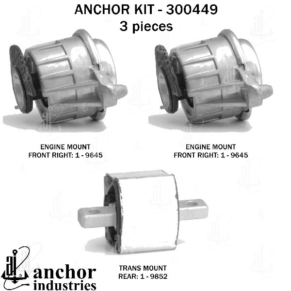 2008-2009 Mercedes-Benz C280 Engine Mount Kit (Anchor)
