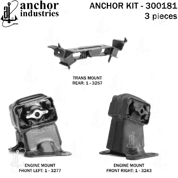 2009-2010 Jeep Commander Engine Mount Kit (Anchor)