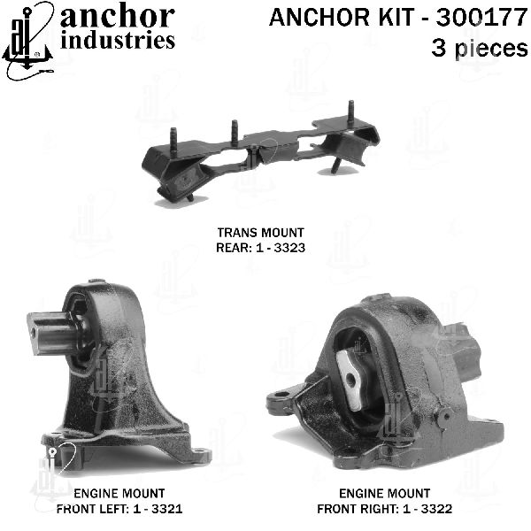 2012-2017 Jeep Wrangler Engine Mount Kit (Anchor)