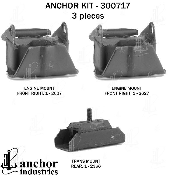 1988-1993 Chevrolet Caprice Engine Mount Kit (Anchor)