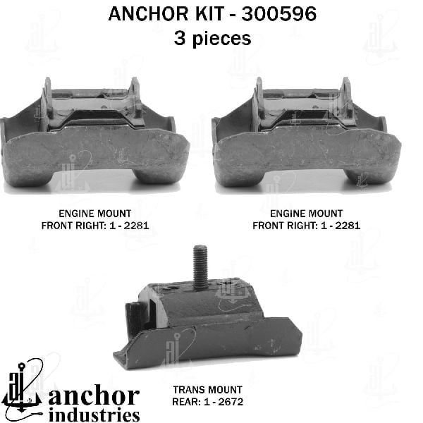 1973-1977 Buick Century Engine Mount Kit (Anchor)