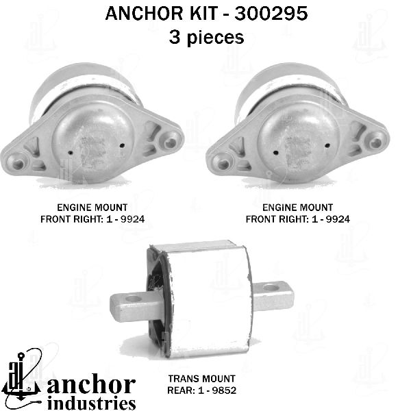 2010-2012 Mercedes-Benz GLK350 Engine Mount Kit (Anchor)